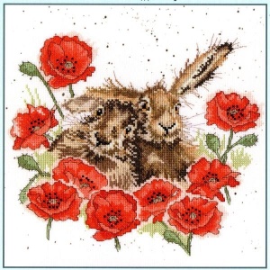Love is in the Hare (Counted Cross Stitch Kit)